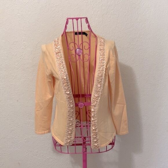 The limited Cream/orange cover up with sequins lining - Picture 2 of 16